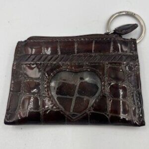 Brighton Croc Mini Leather Coin Purse With Detachable Key Ring